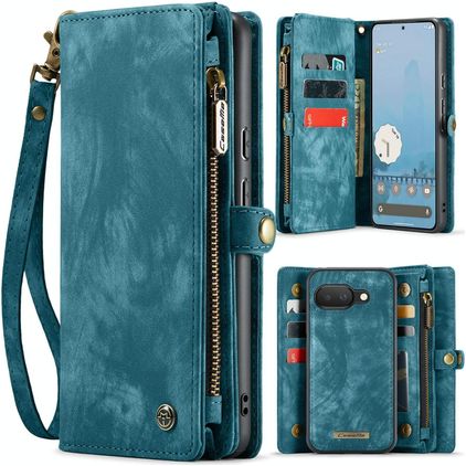 CaseMe 008 Google Pixel 9a Hoesje Uitneembare 2in1 Bookcase Portemonnee - Blauw