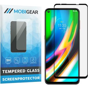 Mobigear Premium Motorola Moto G9 Plus Glazen Screenprotector - Case Friendly - Zwart