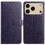 Mobigear Flowers iPhone 17 Pro Max Hoesje Bookcase Portemonnee - Paars