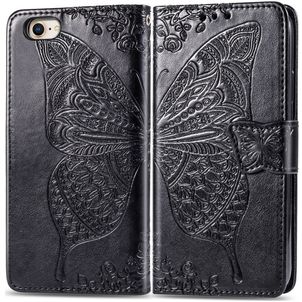 Mobigear Butterfly iPhone SE (2020) Hoesje Bookcase Portemonnee - Zwart
