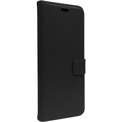 Valenta Gel Skin iPhone 15 Pro Hoesje Echt Leer Bookcase Portemonnee - Zwart