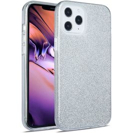 Mobigear Glitter iPhone 12 Pro Max Hoesje Hardcase Backcover - Zilver