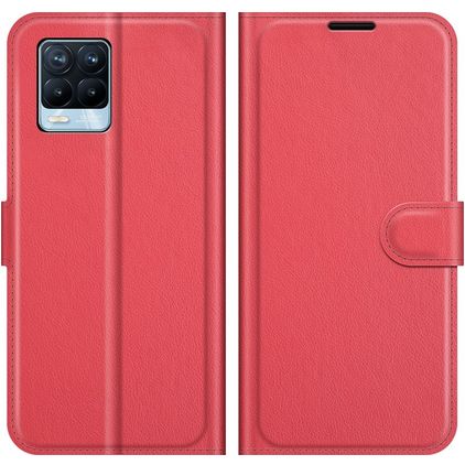 Mobigear Classic Realme 8 Pro Hoesje Bookcase Portemonnee - Rood