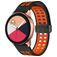 Mobigear Sport Plus Mag Siliconen Smartwatch Bandje Magneetsluiting - Universeel 20 mm aansluiting - Zwart / Oranje