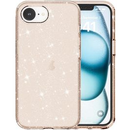 Mobigear Crystal Glitter iPhone 16e Hoesje Hardcase Backcover - Goud