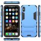 Mobigear Armor Stand iPhone XS Max Hoesje Hardcase Backcover Shockproof met Standaard - Blauw