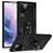 Mobigear Armor Ring Samsung Galaxy S22 Ultra Hoesje Hardcase Backcover Shockproof met Ringhouder - Zwart
