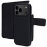 Mobiparts iPhone 17 Pro Max Hoesje Echt Leer Uitneembare 2in1 Bookcase Portemonnee - Zwart
