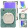 Mobigear RingGuard iPad Mini 7 (2024) Hoes Hard Kunststof,Siliconen Backcover + Stylus Houder + Schouderband + Standaard - Groen