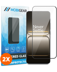 Mobigear Premium OnePlus Nord CE5 Glazen Screenprotector - Case Friendly - Zwart (2-Pack)