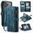 CaseMe C30 iPhone 17 Pro Max Hoesje Bookcase Portemonnee - Blauw