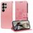 Mobigear Flowers Samsung Galaxy S25 Ultra Hoesje Bookcase Portemonnee - Roségoud