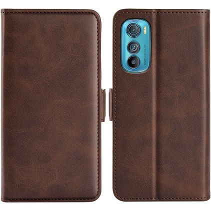 Mobigear Slim Magnet Motorola Edge 30 Hoesje Bookcase Portemonnee - Bruin