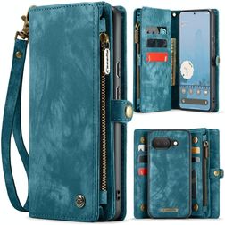 CaseMe 008 Google Pixel 9a Hoesje Uitneembare 2in1 Bookcase Portemonnee - Blauw