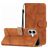 Mobigear Stitch iPhone 17 Hoesje Bookcase Portemonnee - Bruin