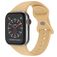 Mobigear Sport Dual Siliconen Apple Watch Bandje Druksluiting - 49/46/45/44 mm - Beige