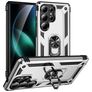 Mobigear Armor ring Samsung Galaxy S25 Ultra Hoesje Hardcase Backcover Shockproof met Ringhouder - Zilver
