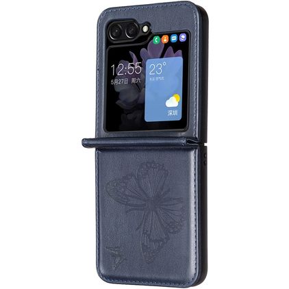 Mobigear Butterfly Samsung Galaxy Z Flip 7 FE Hoesje Backcover - Blauw