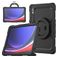 Mobigear RingGuard Samsung Galaxy Tab S10 Ultra Hoes Hard kunststof / Siliconen Backcover + Stylus Houder + Schouderband + Standaard - Zwart