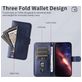 Mobigear Zipper iPhone 17 Pro Hoesje Bookcase Portemonnee - Blauw