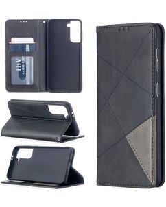 Mobigear Rhombus Slim Samsung Galaxy S21 Hoesje Bookcase - Zwart