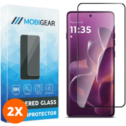 Mobigear Premium Motorola Edge 60 Pro Glazen Screenprotector - Case Friendly - Zwart (2-Pack)