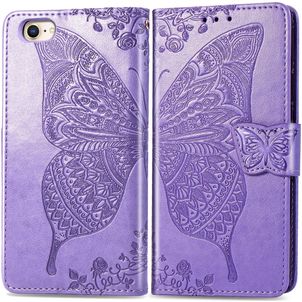 Mobigear Butterfly iPhone 16e Hoesje Bookcase Portemonnee - Paars