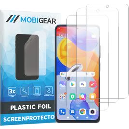Mobigear Xiaomi Redmi Note 11 Pro 4G Screenprotector Folie - Case Friendly (3-Pack)