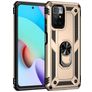 Mobigear Armor Ring Xiaomi Redmi 10 4G Hoesje Hardcase Backcover Shockproof met Ringhouder - Goud