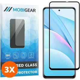 Mobigear Premium Xiaomi Mi 10T Lite Glazen Screenprotector - Case Friendly - Zwart (3-Pack)