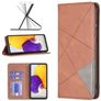 Mobigear Rhombus Slim Samsung Galaxy A73 Hoesje Bookcase - Bruin