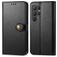 Mobigear Snap Button Samsung Galaxy S25 Plus Hoesje Bookcase Portemonnee - Zwart