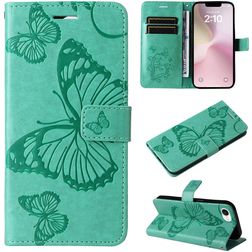Mobigear Butterfly iPhone 16e Hoesje Bookcase Portemonnee - Groen