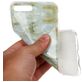 Mobigear Marble iPhone 8 Plus Hoesje Flexibel TPU Backcover - Groen
