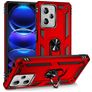 Mobigear Armor Ring Xiaomi Redmi Note 12 Pro Plus Hoesje Hardcase Backcover Shockproof met Ringhouder - Rood