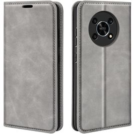 Mobigear Retro Slim HONOR Magic 4 Lite Hoesje Bookcase Portemonnee - Grijs