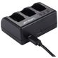 Puluz GoPro Dock Oplader 5W 1A - HERO 8 / 7 / 6 / 5 - HERO 8 / 7 / 6 / 5 - Zwart