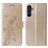 Mobigear Flowers Samsung Galaxy A17 Hoesje Bookcase Portemonnee - Goud