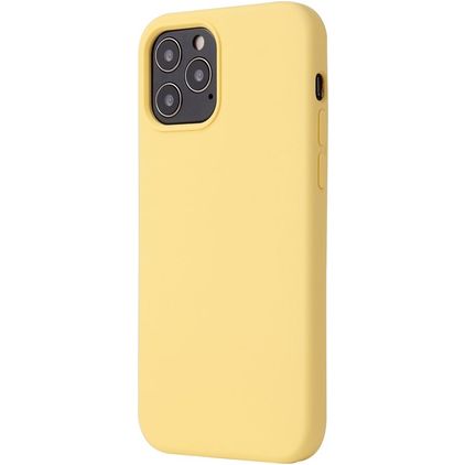 Mobigear Rubber Touch iPhone 12 Pro Siliconen Hoesje Backcover - Geel