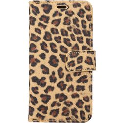 Mobigear Leopard iPhone X Hoesje Bookcase Portemonnee - Geel