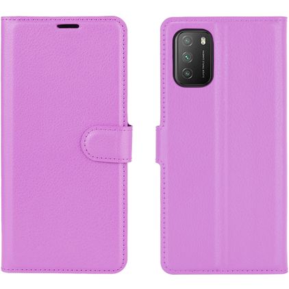 Mobigear Classic POCO M3 Hoesje Bookcase Portemonnee - Paars