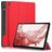 Mobigear Tri-Fold Samsung Galaxy Tab S9 Plus Hoes Bookcase + Stylus Houder - Rood