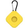 Mobigear Square Key Apple AirTag Hoesje Flexibel Siliconen Sleutelhanger - Geel