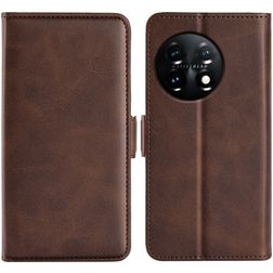 Mobigear Slim Magnet OnePlus 11 Hoesje Bookcase Portemonnee - Bruin