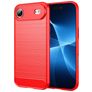 Mobigear Brushed Slim iPhone Air Hoesje Flexibel TPU Backcover - Rood