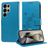 Mobigear Flowers Samsung Galaxy S25 Ultra Hoesje Bookcase Portemonnee - Blauw