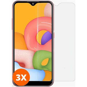 Mobigear Samsung Galaxy A01 Glazen Screenprotector - Case Friendly (3-Pack)