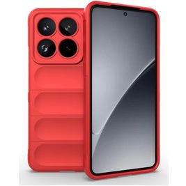 Mobigear Bumpy Xiaomi 15 Pro Hoesje Flexibel TPU Backcover - Rood
