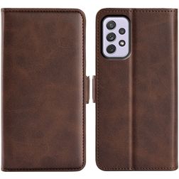 Mobigear Slim Magnet Samsung Galaxy A73 Hoesje Bookcase Portemonnee - Bruin