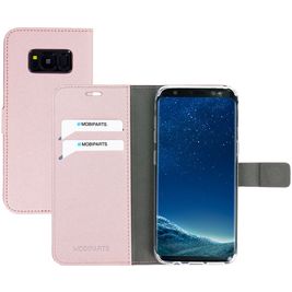 Mobiparts Saffiano Wallet Samsung Galaxy S8 Hoesje Bookcase Portemonnee - Roze